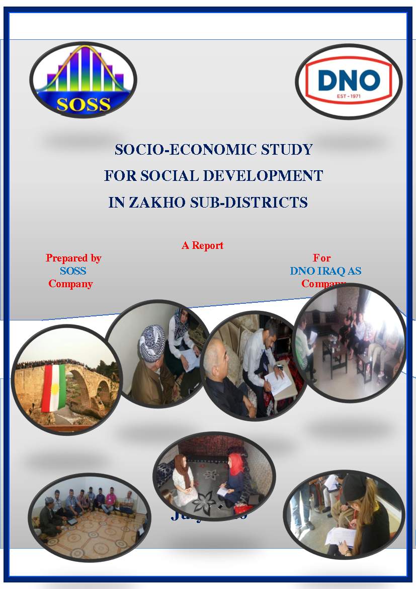Execution of socio-economic study for social development in Zakho sub-districts submitted to DNO Company for oil and gas.