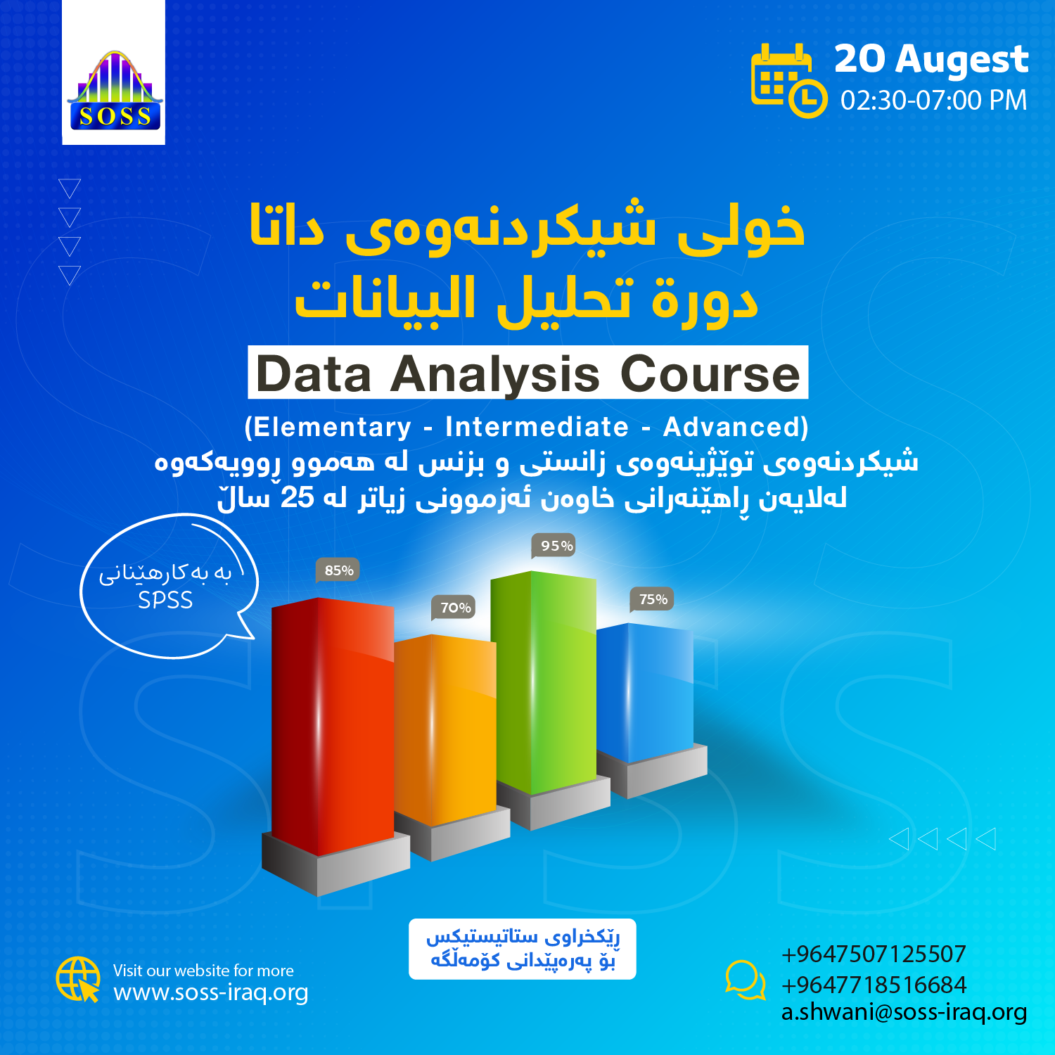 إفتتاح دورة تدريبية حول تحليل البيانات باستخدام SPSS